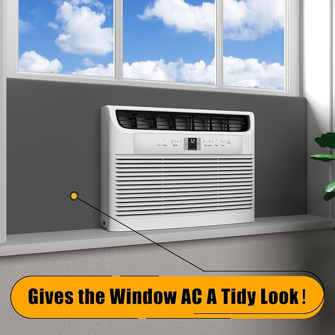 Window Air Conditioner Side Panels,Full Surround AC Foam Panel for Indoor Window AC Units,Summer and Winter