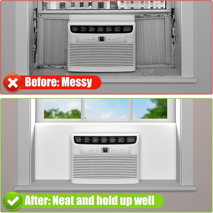 Window Air Conditioner Side Panels,Full Surround AC Foam Panel for Indoor Window AC Units,Summer and Winter
