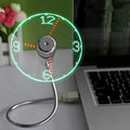 LED USB Clock Fan with Real Time Display Function,Stocking Stuffers for Men Christmas Gadgets,Father's Day Gifts,1 Year
