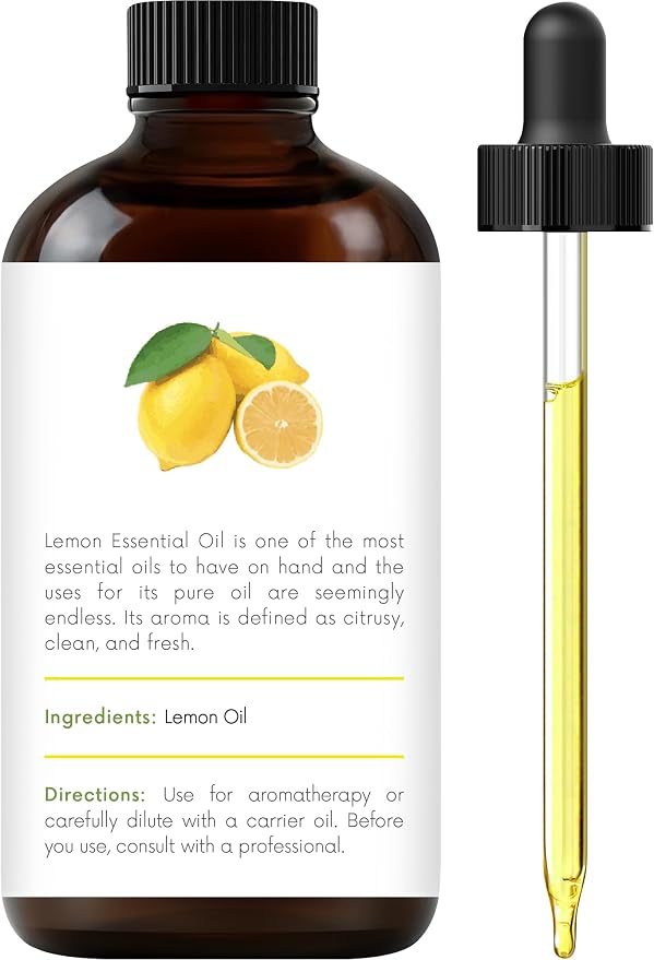 Lemon Essential Oil – 1 Fl Oz – 100% Pure and Natural – Premium Grade Essential Oil for Diffuser and Aromatherapy, Skin
