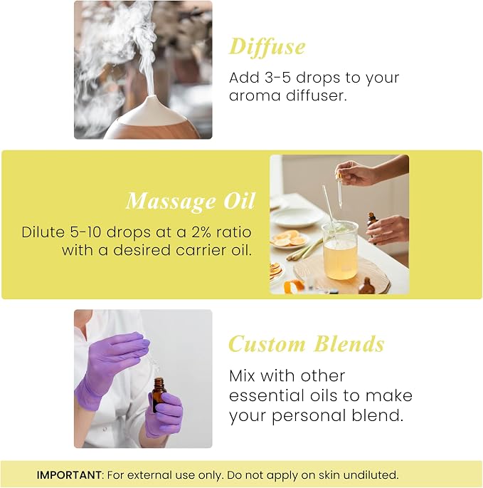 Lemon Essential Oil – 1 Fl Oz – 100% Pure and Natural – Premium Grade Essential Oil for Diffuser and Aromatherapy, Skin