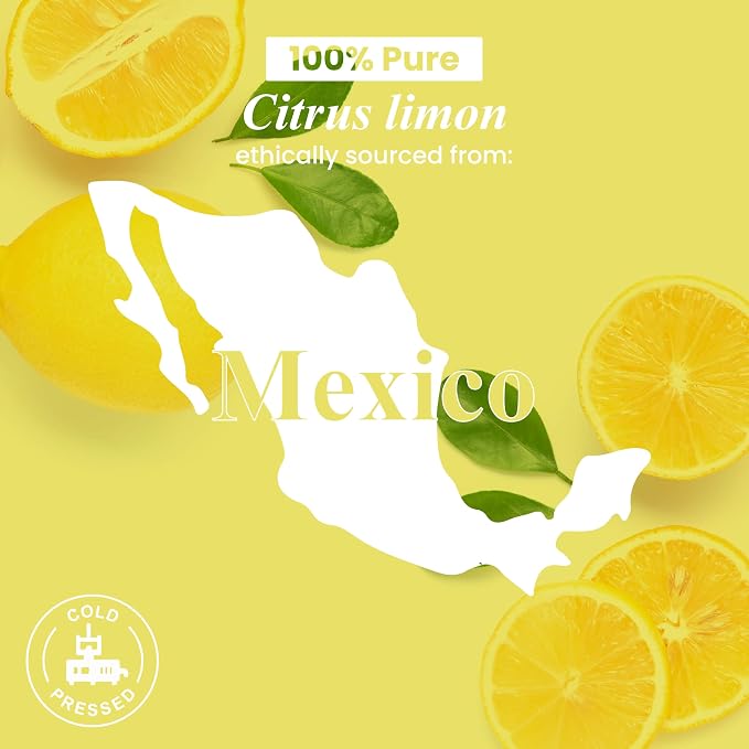 Lemon Essential Oil – 1 Fl Oz – 100% Pure and Natural – Premium Grade Essential Oil for Diffuser and Aromatherapy, Skin