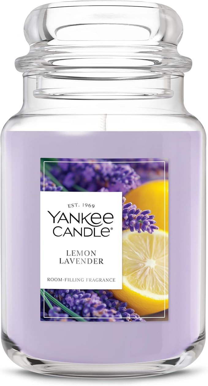 Lemon Lavender, Scented Candle, 22oz Large Jar with up to 150 Hour Burn Time, Giftable, Birthdays, product image