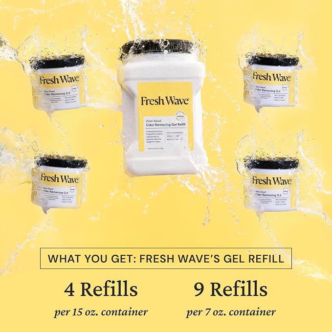 Lemon Odor Removing Gel Refill, 63 oz. - Safer Odor Absorbers for Home, Natural Plant-Based Odor Eliminator, alternate view 6