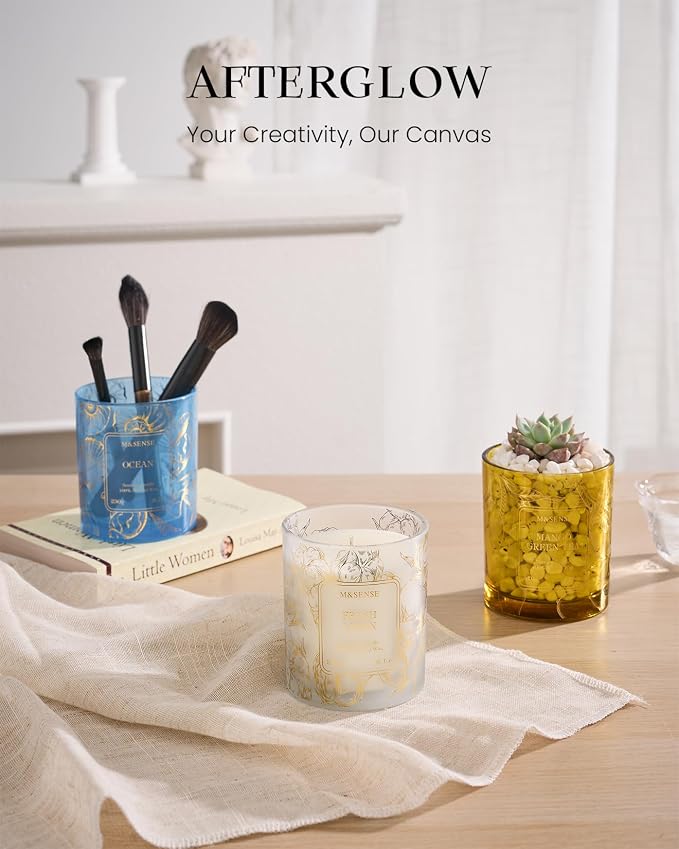 Lemon Vegan Soy Candles, made from natural materials 8.1oz 42-Hour Long Burning, alternate product view 7