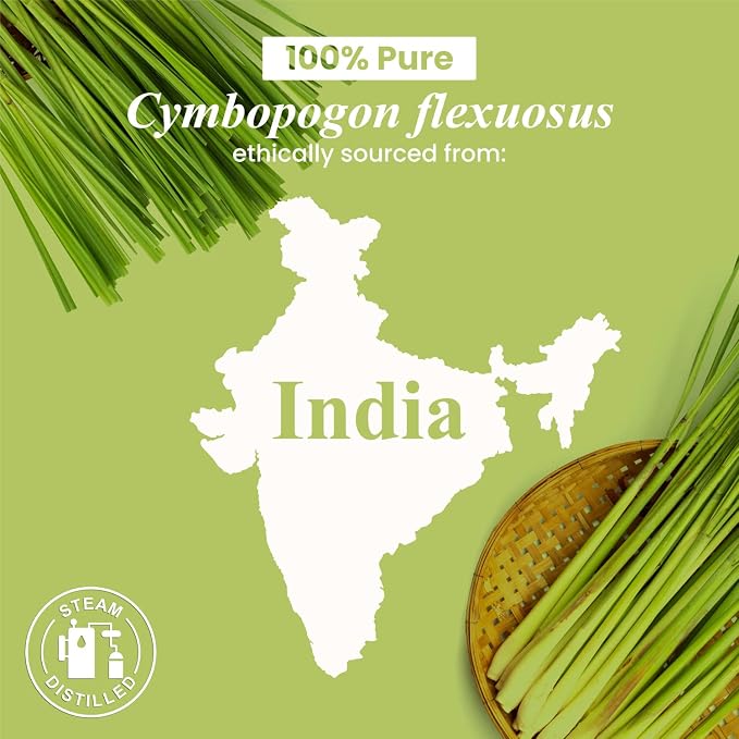 Lemongrass Essential Oil – Huge 4 Fl Oz – 100% Pure and Natural – Premium Grade Essential Oil for Diffuser and, alternate
