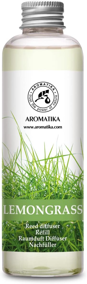 Lemongrass Reed Diffuser Refill, Natural Essential Lemongrass Oil 6.8 Fl Oz - Fresh & Long Lasting Fragrance, product image