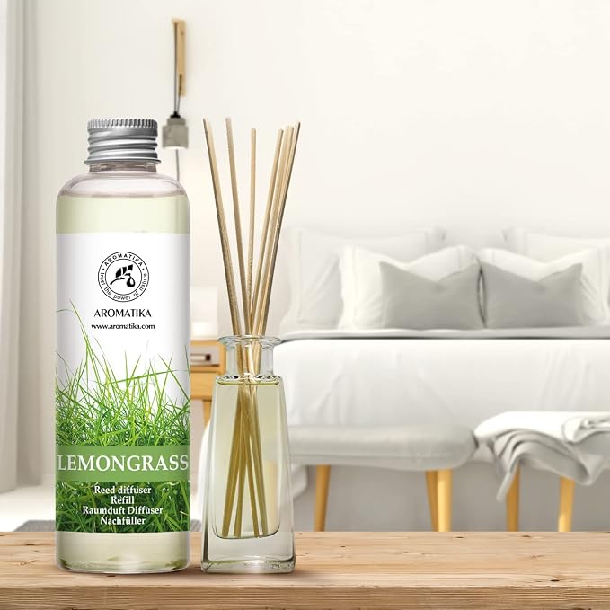 Lemongrass Reed Diffuser Refill, Natural Essential Lemongrass Oil 6.8 Fl Oz - Fresh & Long Lasting Fragrance, alternate