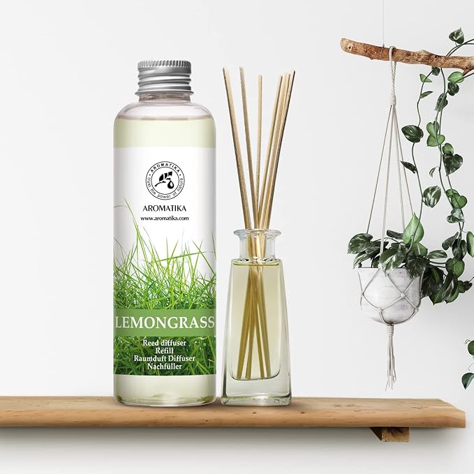 Lemongrass Reed Diffuser Refill, Natural Essential Lemongrass Oil 6.8 Fl Oz - Fresh & Long Lasting Fragrance, alternate