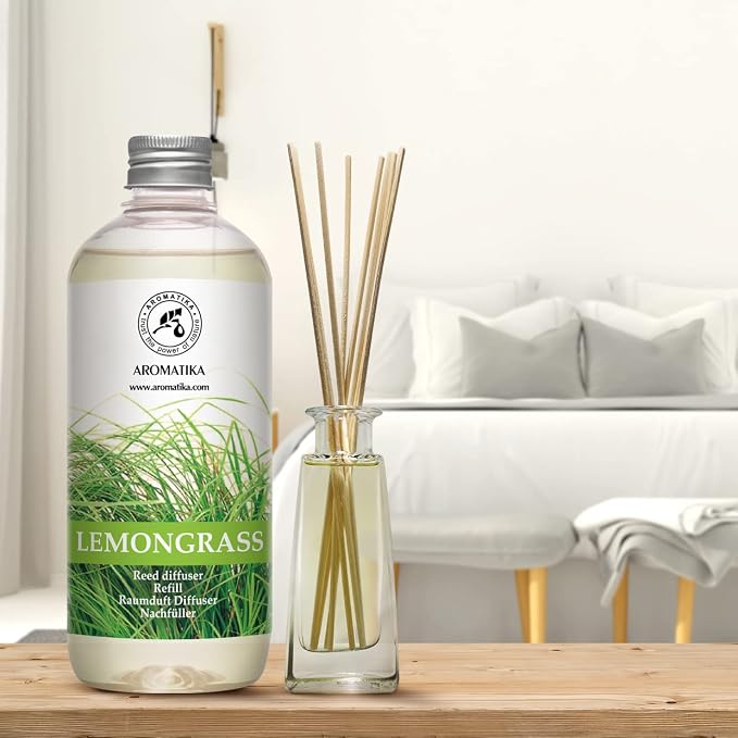 Lemongrass Reed Diffuser Refill, Natural Essential Lemongrass Oil 17 Fl Oz - Fresh & Long Lasting Fragrance, alternate