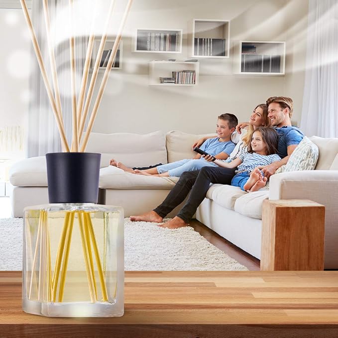 Lemongrass Reed Diffuser w/Natural Essential Lemongrass Oil 17 Fl Oz (500ml) - Intensive - Fresh and Long Lasting Fragrance