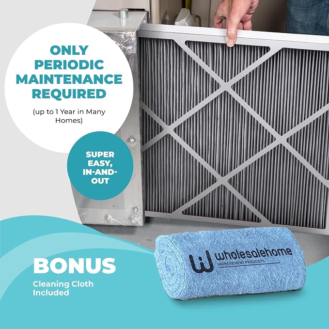 Lennox X6675 20x25x5 Air Filter, Lennox Carbon Clean Merv 16 Home Furnace Filter for HVAC system 2 Pack with, alternate view