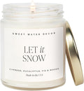 Let it Snow Christmas Scented Candles - Christmas Stocking Stuffers Soy Candles with Cypress Scent, product image