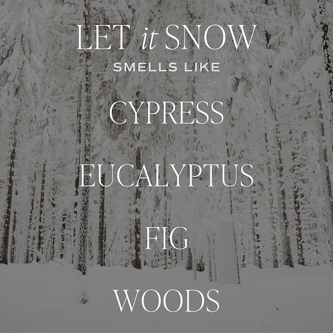 Let it Snow Christmas Scented Candles - Christmas Stocking Stuffers Soy Candles with Cypress Scent, alternate product view 2