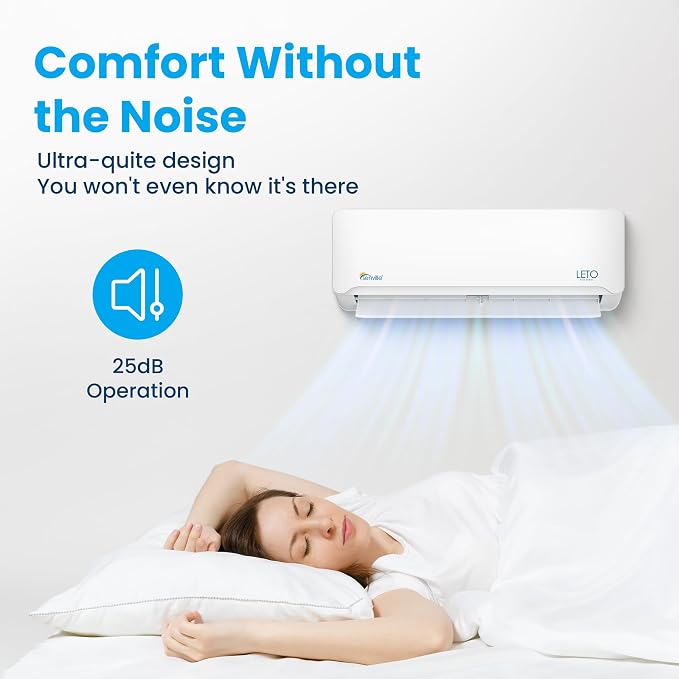 LETO Series Mini Split Air Conditioner Heat Pump, 30000 BTU 208/230V, Inverter, Works with Alexa, 2.5 Ton, White, alternate