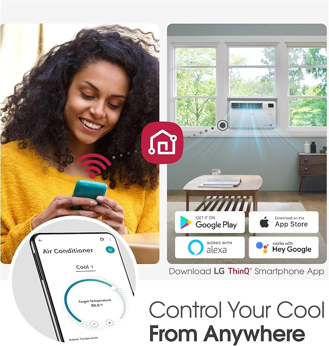 10000 BTU Window Air Conditioners [2023 ] Dual Inverter Remote WiFi Enabled App Ultra-Quiet Washable Filter