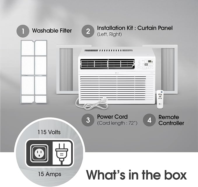 14000 BTU Window Air Conditioners [2023 ] Remote Control WiFi Enabled App Ultra-Quiet Washable Filter Cools