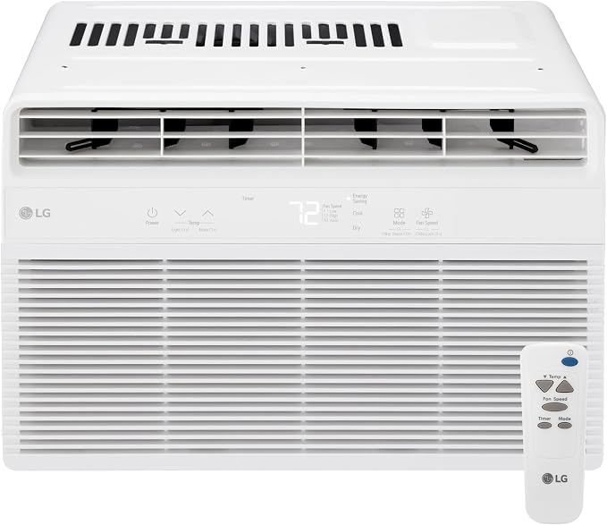 5000 BTU Window Air Conditioner with Remote, Easy Mechanical Control Ultra-Quiet Compact-size Cools 150 Sq.Ft.