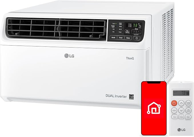 6000 BTU Window Air Conditioner Energy Saving Dual Inverter, Remote Control, WiFi, ThinQ, Alexa, product image