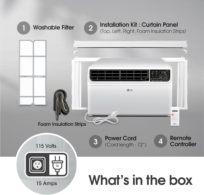 6000 BTU Window Air Conditioner Energy Saving Dual Inverter, Remote Control, WiFi, ThinQ, Alexa, alternate