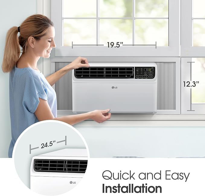 6000 BTU Window Air Conditioner Energy Saving Dual Inverter, Remote Control, WiFi, ThinQ, Alexa, alternate