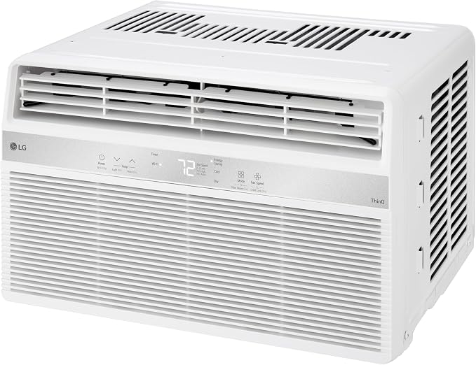 8000 BTU Window Air Conditioner [2024 ] Remote Control WiFi Enabled App Washable Filer Ultra-Quiet Cools 350