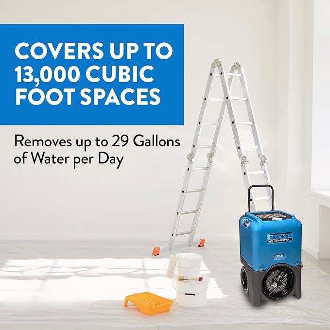 LGR 7000XLi Commercial Dehumidifier with Pump F412, 29 Gal, Industrial Dehumidifier, alternate product view 5