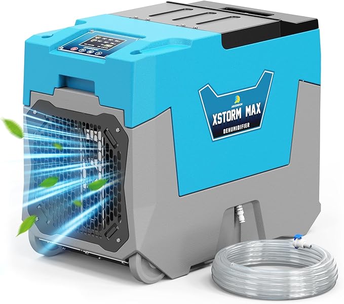 LGR Commercial Dehumidifier with Pump, 180 Pints Dehumidifiers for Crawl Space, Basements, Large Space, Water Damage Unit
