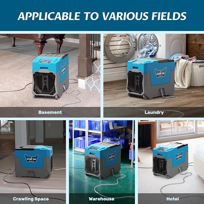 LGR Commercial Dehumidifier with Pump, 180 Pints Dehumidifiers for Crawl Space, Basements, Large Space, Water Damage Unit