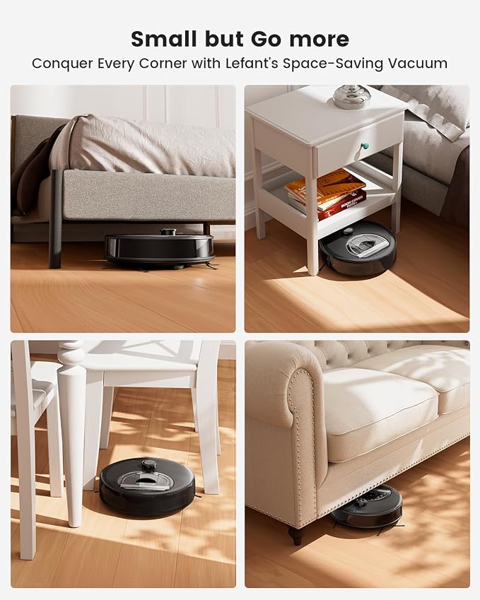 LiDAR Robot Vacuum and Mop, 450ml Visible Dustbin, Upgraded 190° PSD Obstacle Avoidance, Customized Cleaning, Multi-Floor