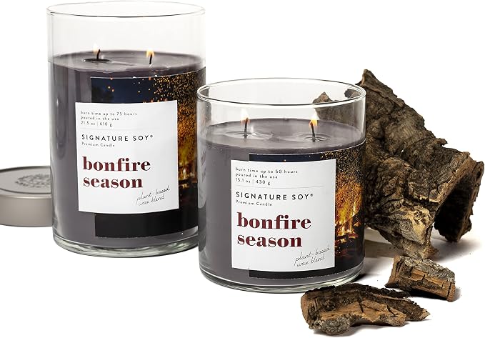 Lidded Bonfire Season Scented Candle, Large Jar, alternate product view 4