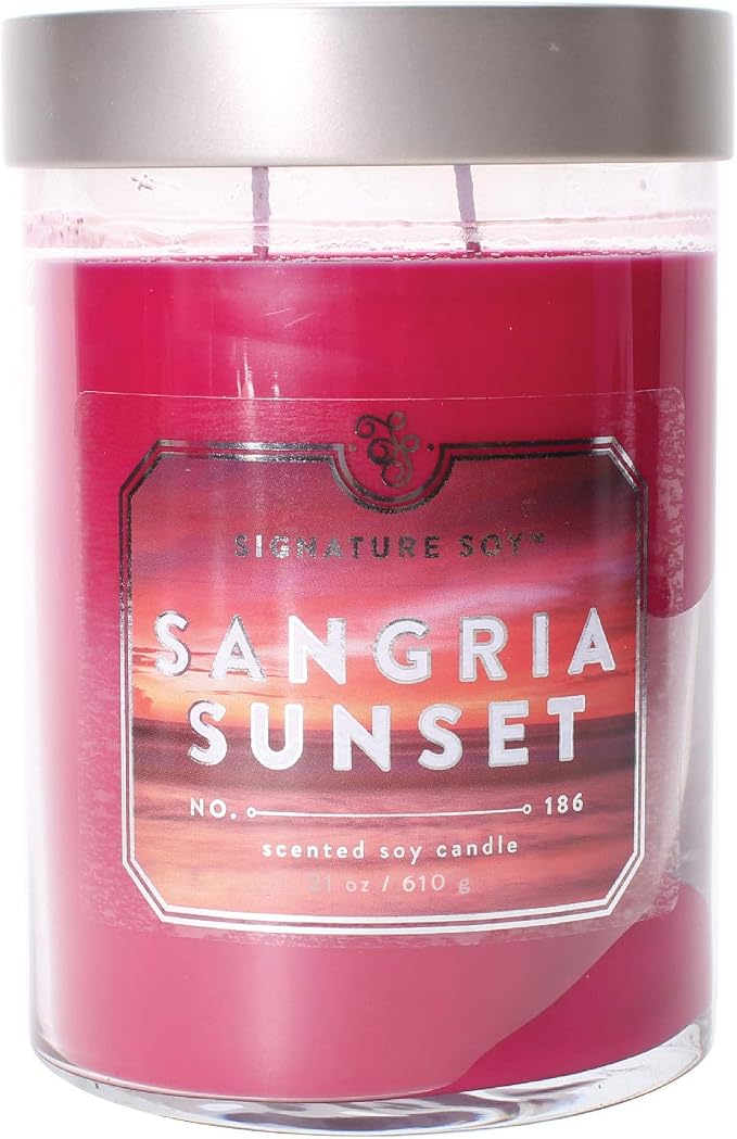 Lidded Sangria Sunset Scented Candle, product image