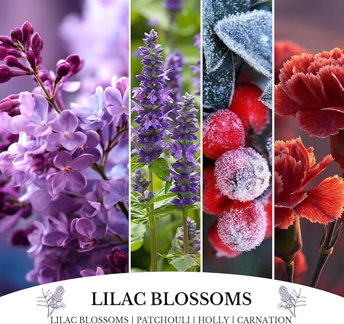 Lilac Blossom Scented Candles, Lilac Blossom Candle, Aromatherapy Candle Gifts for Women, Soy Candles for Home Scented
