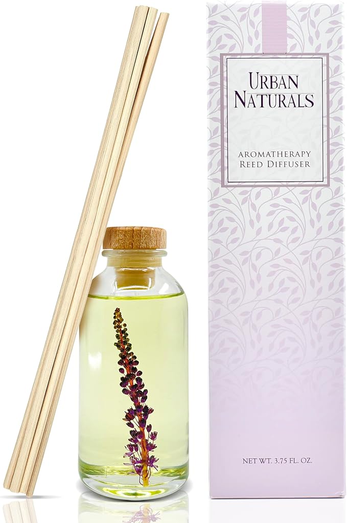 Lilac Blossoms Reed Diffuser Set | Made with Essential Oils & Real Botanicals | Lily of The Valley, alternate product view 2