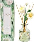 Lily of The Valley Reed Diffuser for Home | Fresh Floral Scent | Elegant Glass Bottle with Handmade Flower | Long-Lasting