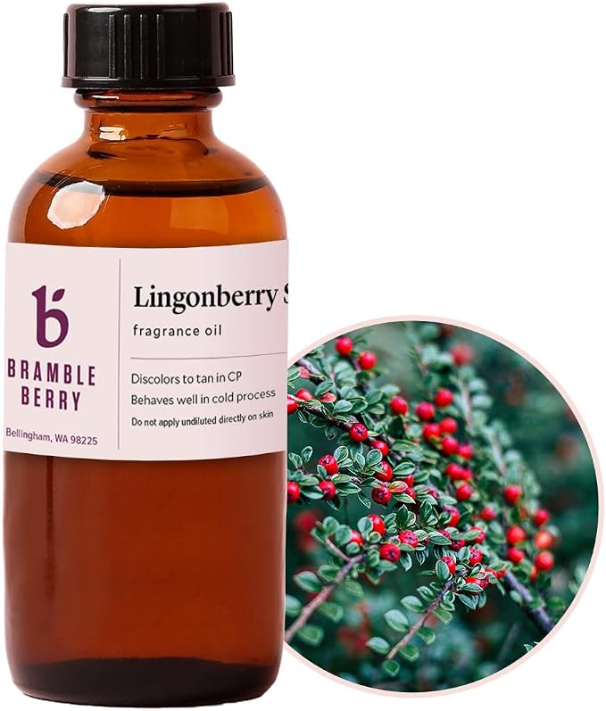 Lingonberry Spice Fragrance Oil 2 oz | Warm Fruity Scent for Soap Making, Candles, Lotion, product image