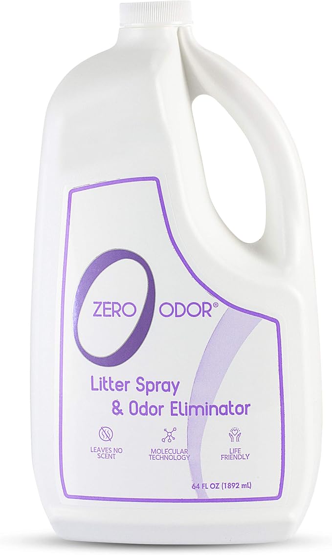 Litter Odor Eliminator - Patented Molecular Technology - Pet Safe & Works on all types of litter, 64oz Refill, product image