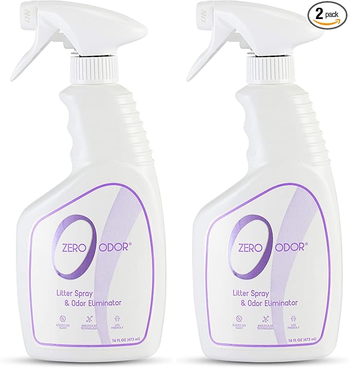 Litter Odor Eliminator - Permanently Eliminate Litter Odors with Best Patented Molecular Technology - Pet Safe & Works on all