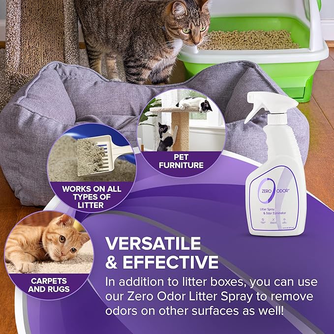Litter Odor Eliminator - Permanently Eliminate Litter Odors with Best Patented Molecular Technology - Pet Safe &, alternate