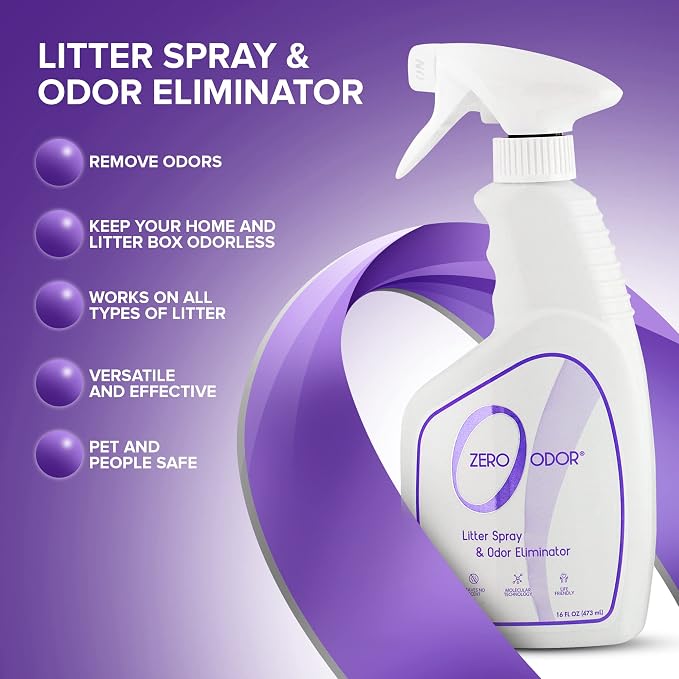 Litter Odor Eliminator - Permanently Eliminate Litter Odors with Best Patented Molecular Technology - Pet Safe &, alternate
