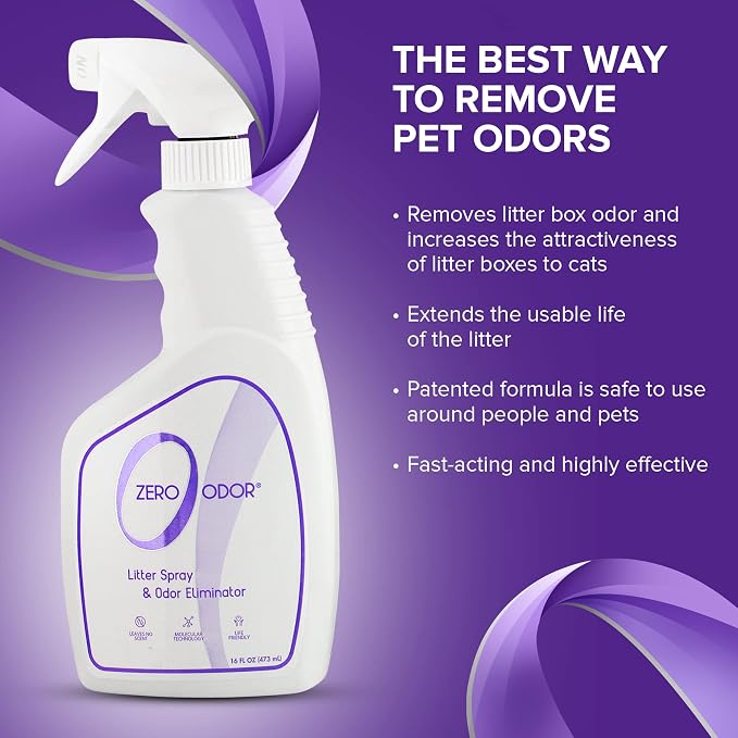 Litter Odor Eliminator - Permanently Eliminate Litter Odors with Best Patented Molecular Technology - Pet Safe &, alternate
