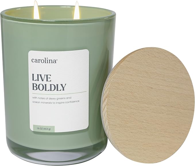 Live Boldly 16 oz Scented Candle, 2 Wick comfort Relaxing Candle, 60H Burn Time, Ideal for Creating a Welcoming Home, product
