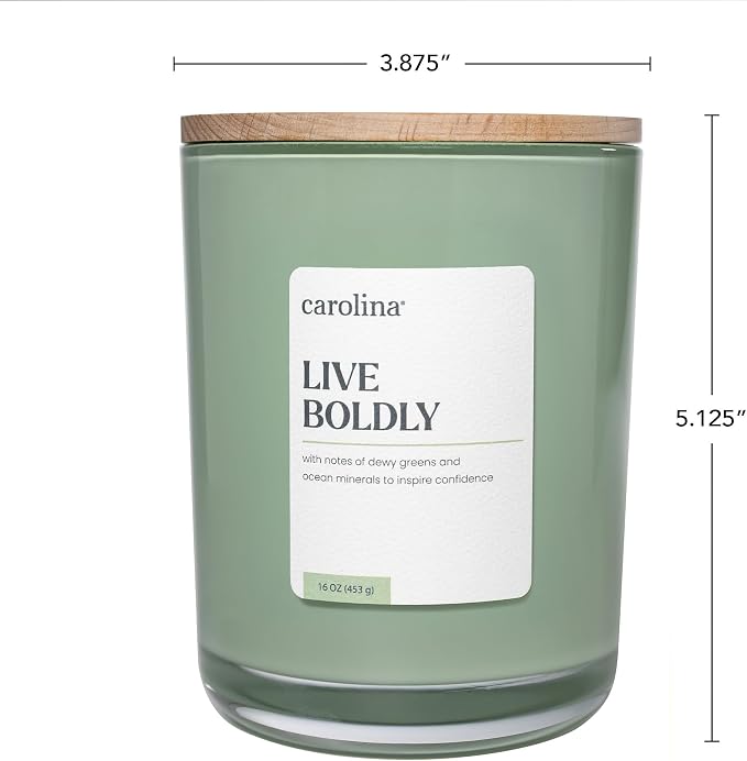 Live Boldly 16 oz Scented Candle, 2 Wick comfort Relaxing Candle, 60H Burn Time, Ideal for Creating a Welcoming Home