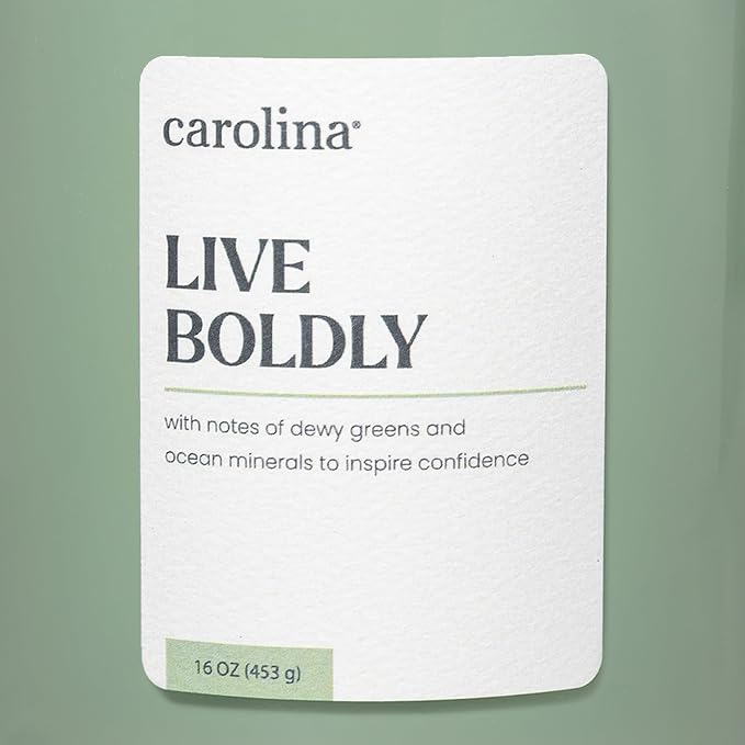 Live Boldly 16 oz Scented Candle, 2 Wick comfort Relaxing Candle, 60H Burn Time, Ideal for Creating a Welcoming Home