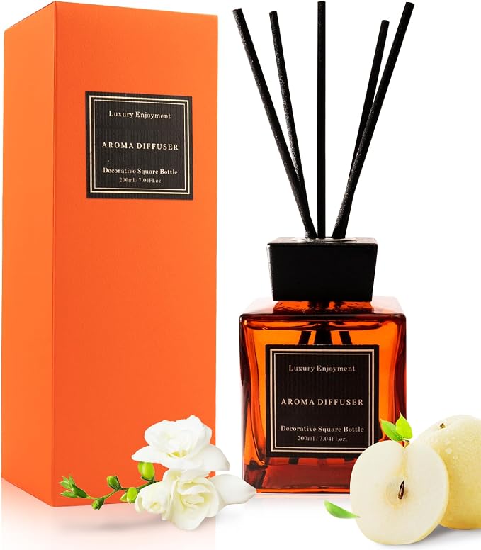 Long-Lasting Air Freshener, Fresh Freesia Pear Reed Diffuser, 7.04 oz, Eliminate