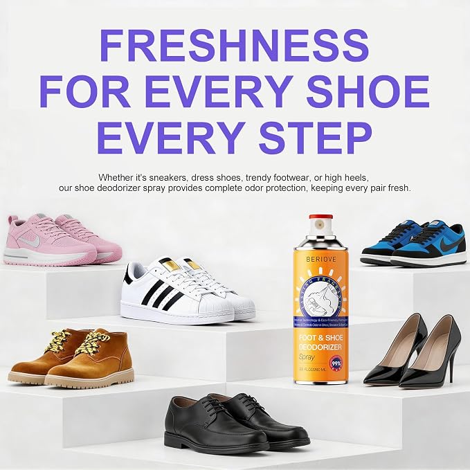 Long-Lasting Shoe Deodorizer Spray: Foot Odor Eliminator for Men’s & Women’s Shoes, alternate product view 5