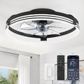 Low Profile Ceiling Fans with Lights and Remote, 20 Inch Flush Mount Ceiling Fan with Light, 3000K-6000K