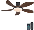 Low Profile Ceiling Fans with Lights and Remote/APP,48 Inch Modern LED Ceiling Fans with Quiet Reversible DC