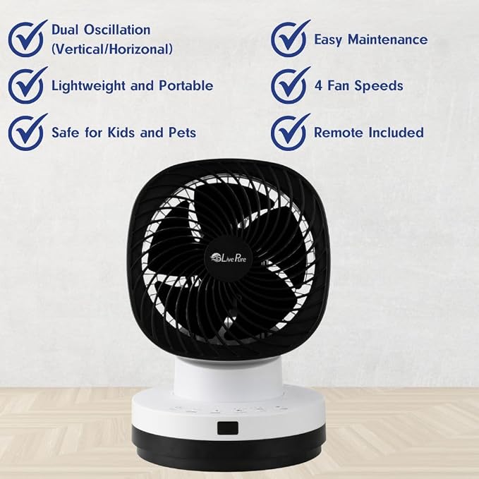LP1200FAN-W Air Fury Oscillating Fan, alternate product view 4