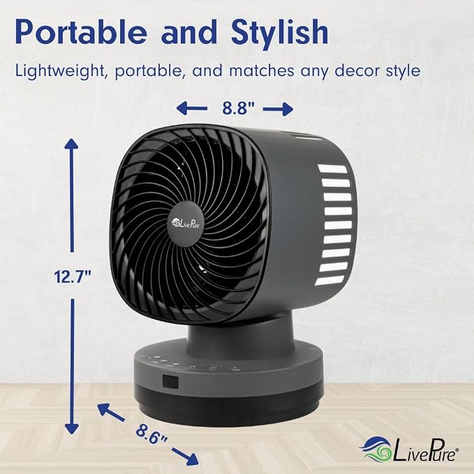 LP1200FAN-W Air Fury Oscillating Fan, alternate product view 5